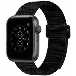 Loop Woven Strap Wristband Replacement for Apple Watch Series 7/6/SE/5/4/3/2/1 Sport - 40MM / 38MM (Black) Loop Woven Strap Wristband Replacement for Apple Watch Series 7/6/SE/5/4/3/2/1 Sport - 40MM / 38MM (Black)
